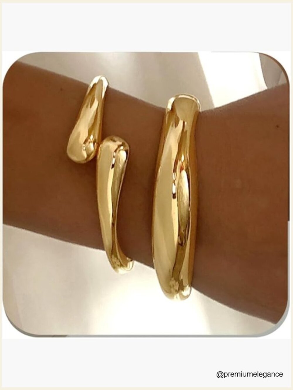 Minimalist Gold Bangle Bracelet Set, Stackable, Hypoallergenic, Waterproof